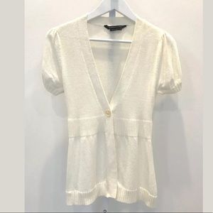 BCBG CREAM COTTON BLEND CARDIGAN SIZE SMALL NWOTS!